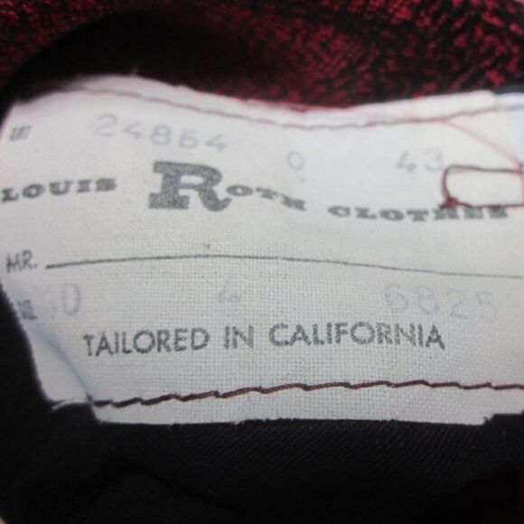 Mens VINTAGE Dark Red Blazer About Size M / 40 Louis Roth Clothes From Portland - Picture 8 of 16